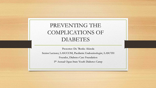 PREVENTING THE COMPLICATIONS OF DIABETES
